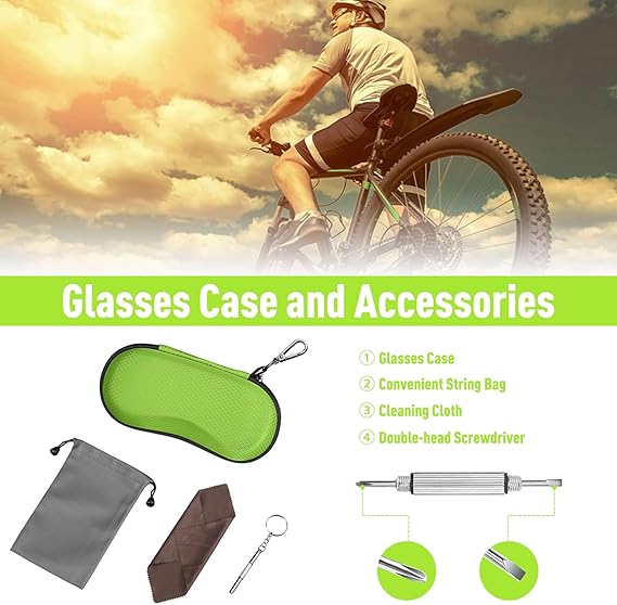 Hard EVA Case for Sunglasses/Sports Glasses w/Carabiner | Fintie