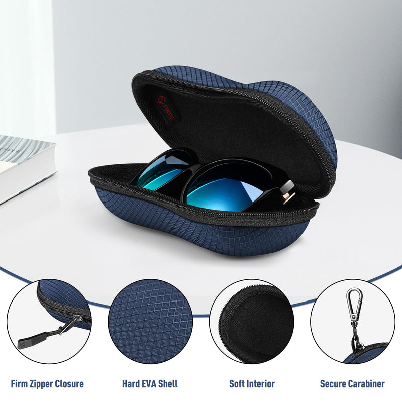 Hard EVA Case for Sunglasses/Sports Glasses w/Carabiner | Fintie