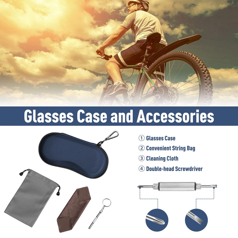 Hard EVA Case for Sunglasses/Sports Glasses w/Carabiner | Fintie