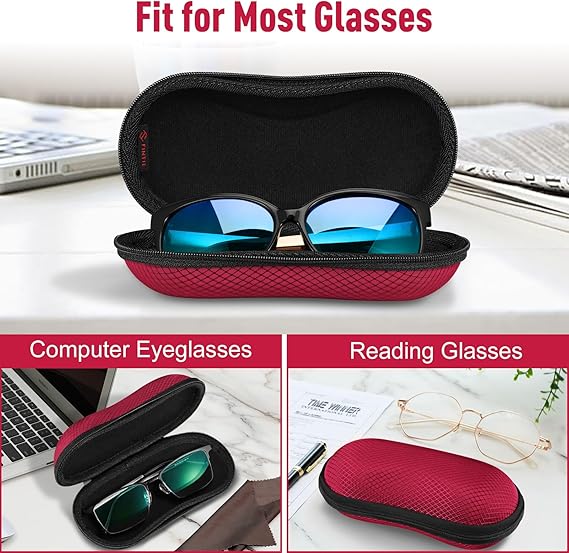 Hard EVA Case for Sunglasses/Sports Glasses w/Carabiner | Fintie