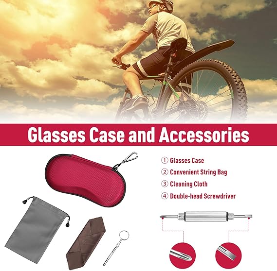 Hard EVA Case for Sunglasses/Sports Glasses w/Carabiner | Fintie