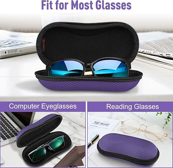 Hard EVA Case for Sunglasses/Sports Glasses w/Carabiner | Fintie