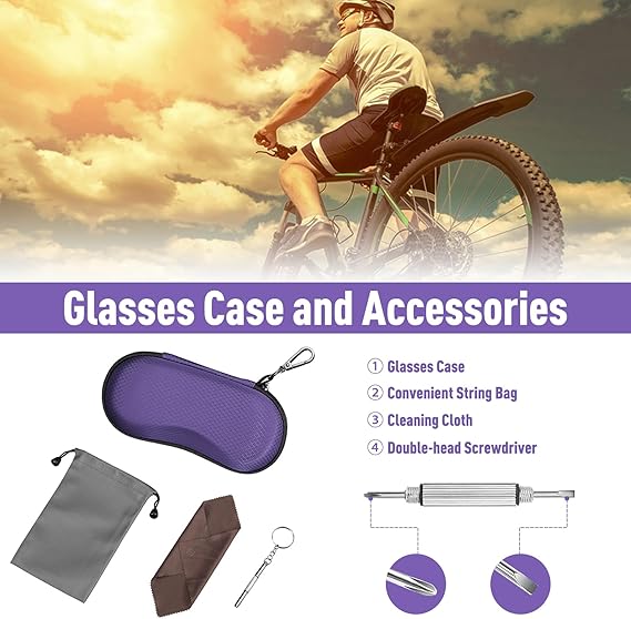 Hard EVA Case for Sunglasses/Sports Glasses w/Carabiner | Fintie