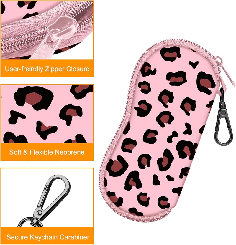 Neoprene Zipper Glasses Soft Case with Carabiner | Fintie