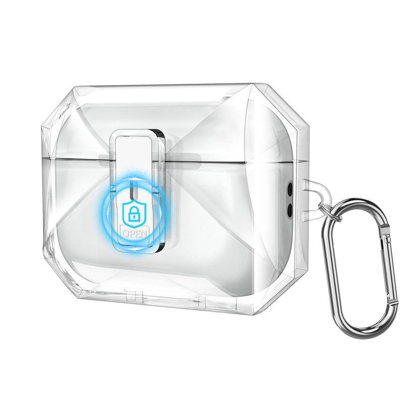 intie Rugged Case for AirPods Pro 3 (2025) w/Keychain Carabiner, Full-Body Shockproof Protection