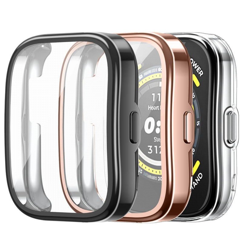 [3 Pack] Screen Protector Case for Amazfit Bip 5, Soft TPU Cover Anti-Scratch | Fintie