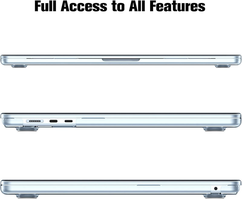 MacBook Air 15 Inch M4/M3/M2 Chip (A3241/A3114/A2941) Protective Snap-On Hard Shell Case | Fintie