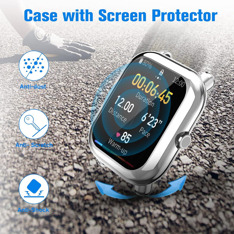 [3 Pack] Screen Protector Case for Amazfit Bip U Pro/Bip S/Bip Lite/GTS 2 Mini | Fintie