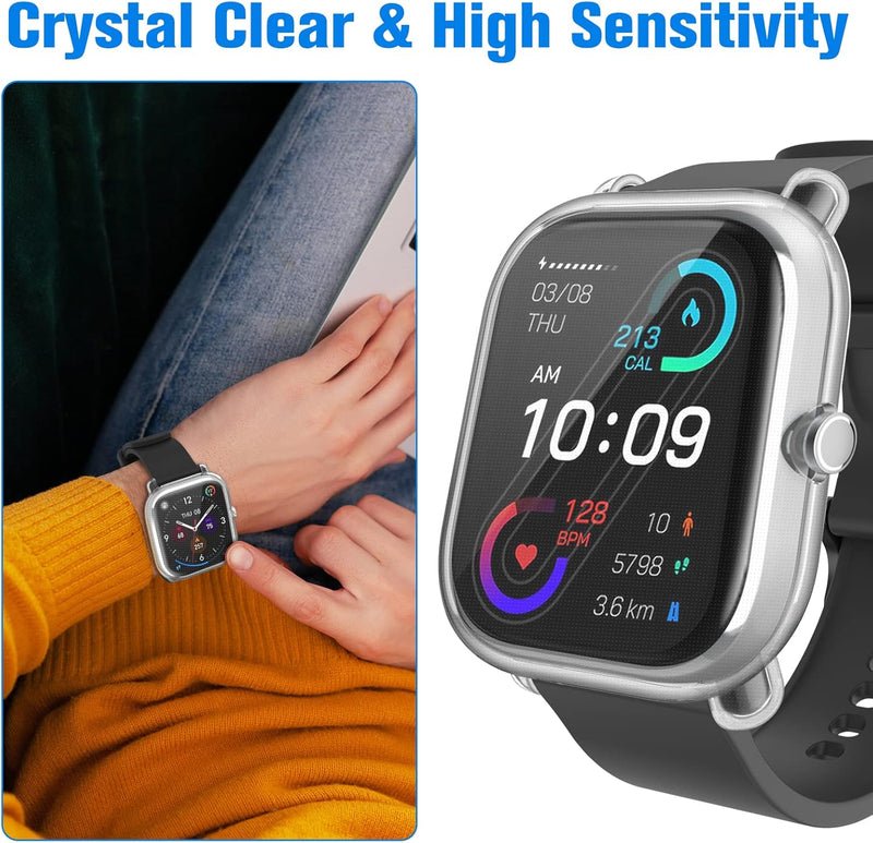 [3 Pack] Screen Protector Case for Amazfit Bip U Pro/Bip S/Bip Lite/GTS 2 Mini | Fintie