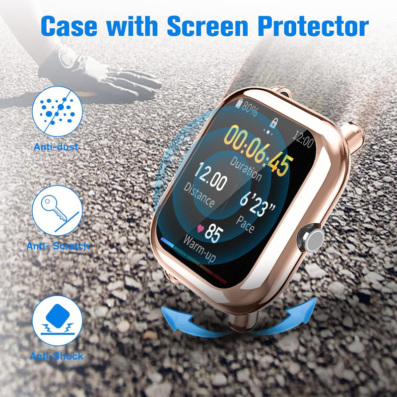 [3 Pack] Screen Protector Case for Amazfit Bip U Pro/Bip S/Bip Lite/GTS 2 Mini | Fintie