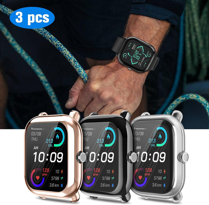 [3 Pack] Screen Protector Case for Amazfit Bip U Pro/Bip S/Bip Lite/GTS 2 Mini | Fintie