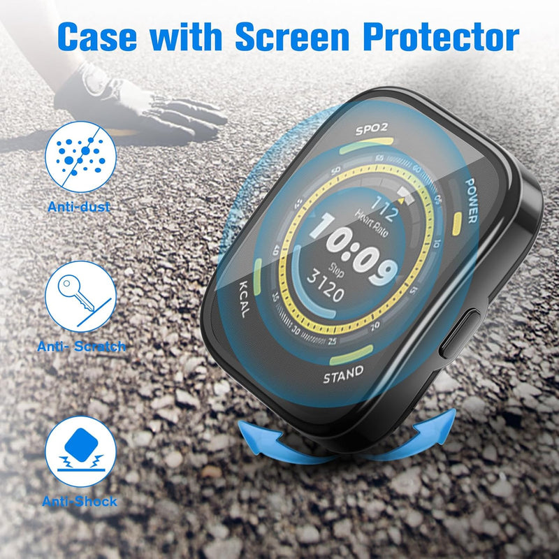 [3 Pack] Screen Protector Case for Amazfit Bip 5, Soft TPU Cover Anti-Scratch | Fintie