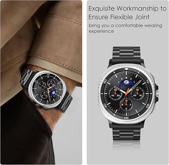 Stainless Steel Band Compatible with Galaxy Watch 8 40mm/44mm, Galaxy Watch 8 Classic 46mm 2025 | Fintie