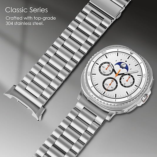 Stainless Steel Band Compatible with Galaxy Watch 8 40mm/44mm, Galaxy Watch 8 Classic 46mm 2025 | Fintie
