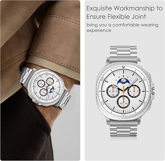 Stainless Steel Band Compatible with Galaxy Watch 8 40mm/44mm, Galaxy Watch 8 Classic 46mm 2025 | Fintie