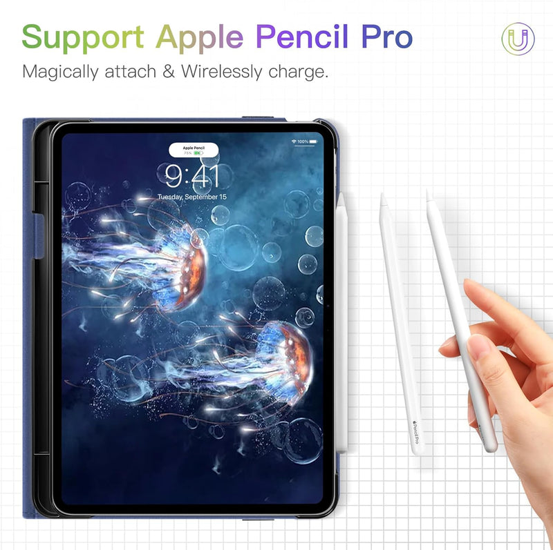 charge Apple Pencil Pro with Fintie case on