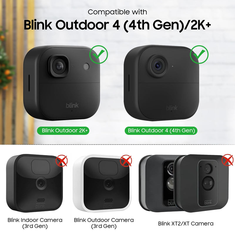 [3 Pack] Silicone Cover for Blink Outdoor 4 (4th Gen) & Blink Outdoor 2K+ Camera (2025), Waterproof Outdoor Camera Cover | Fintie
