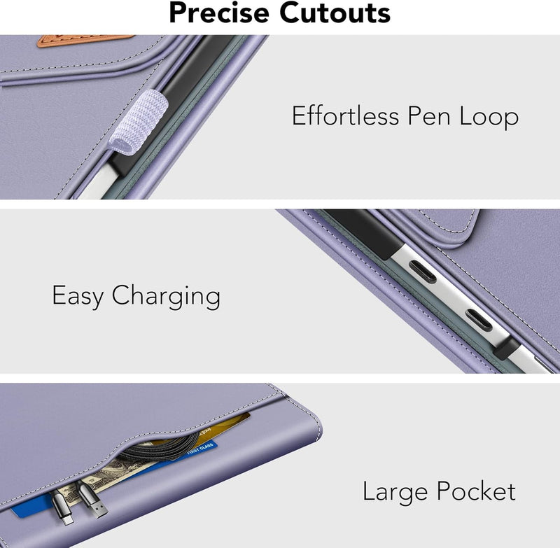 Surface Pro 12" (1st Edition, 2025) Multiple Angle Viewing Portfolio Cover w/Pocket & Stylus Holder | Fintie