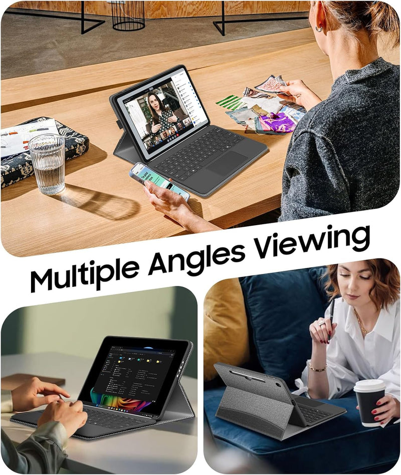 Surface Pro 12" (1st Edition, 2025) Multi-Angle Stand Case with TPU Back Cover & Stylus Holder | Fintie