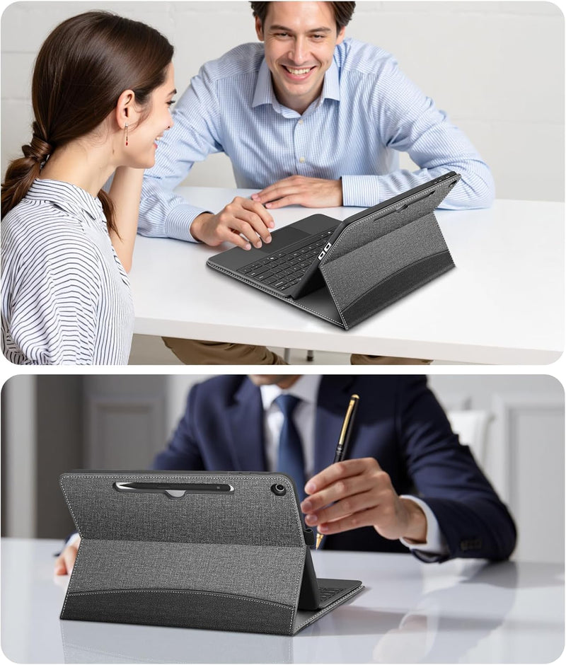 Surface Pro 12" (1st Edition, 2025) Multi-Angle Stand Case with TPU Back Cover & Stylus Holder | Fintie