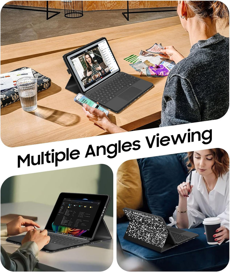 Surface Pro 12" (1st Edition, 2025) Multi-Angle Stand Case with TPU Back Cover & Stylus Holder | Fintie