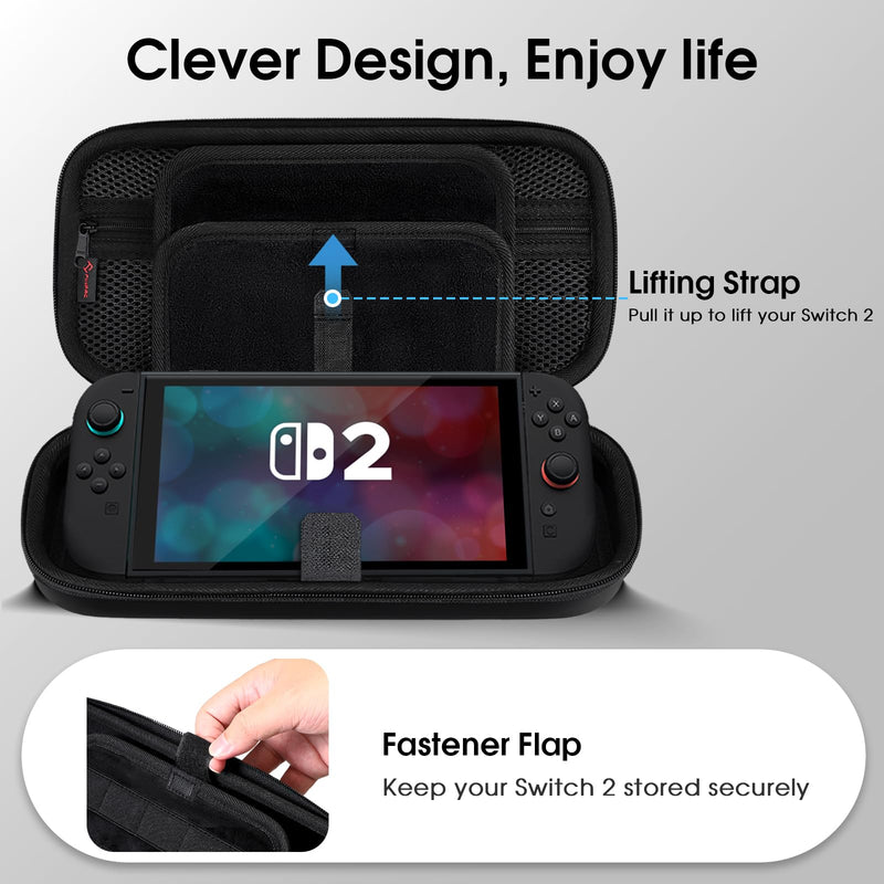 HardShell Carrying Case for Nintendo Switch 2 (2025), Game Console Portable Travel Bag | Fintie