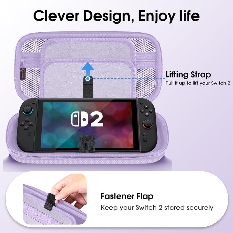 HardShell Carrying Case for Nintendo Switch 2 (2025), Game Console Portable Travel Bag | Fintie