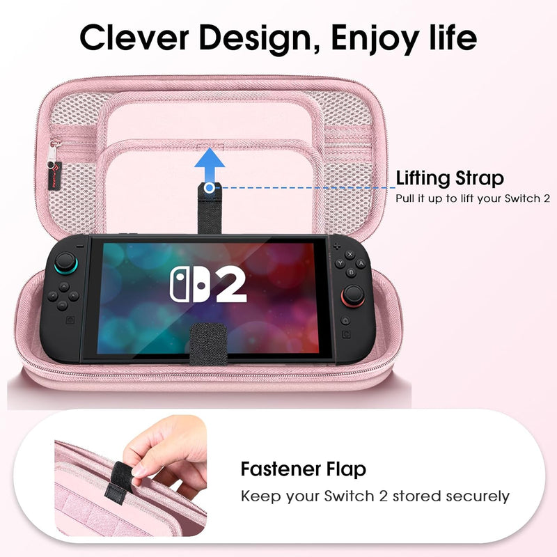 HardShell Carrying Case for Nintendo Switch 2 (2025), Game Console Portable Travel Bag | Fintie