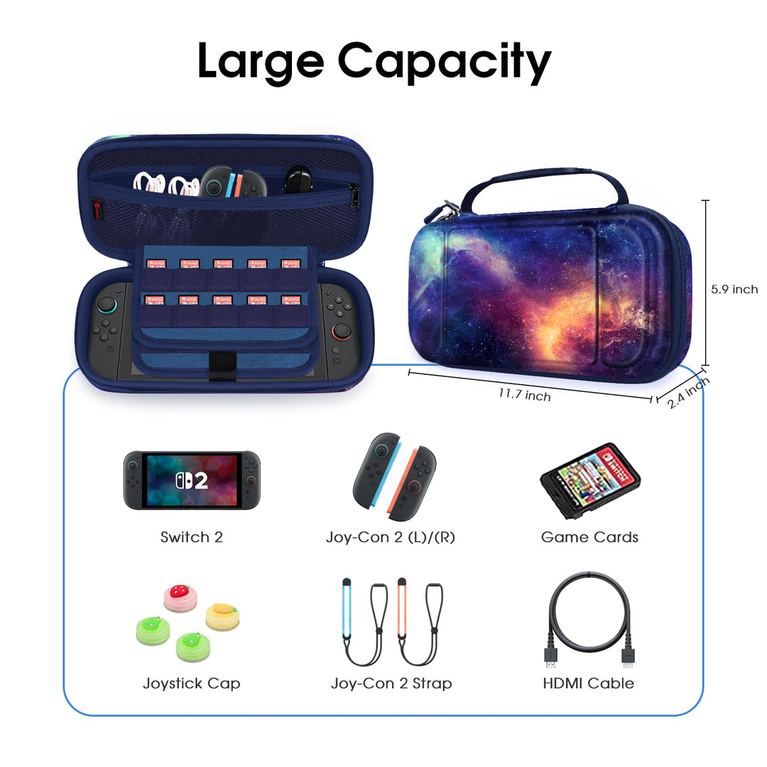 HardShell Carrying Case for Nintendo Switch 2 (2025), Game Console