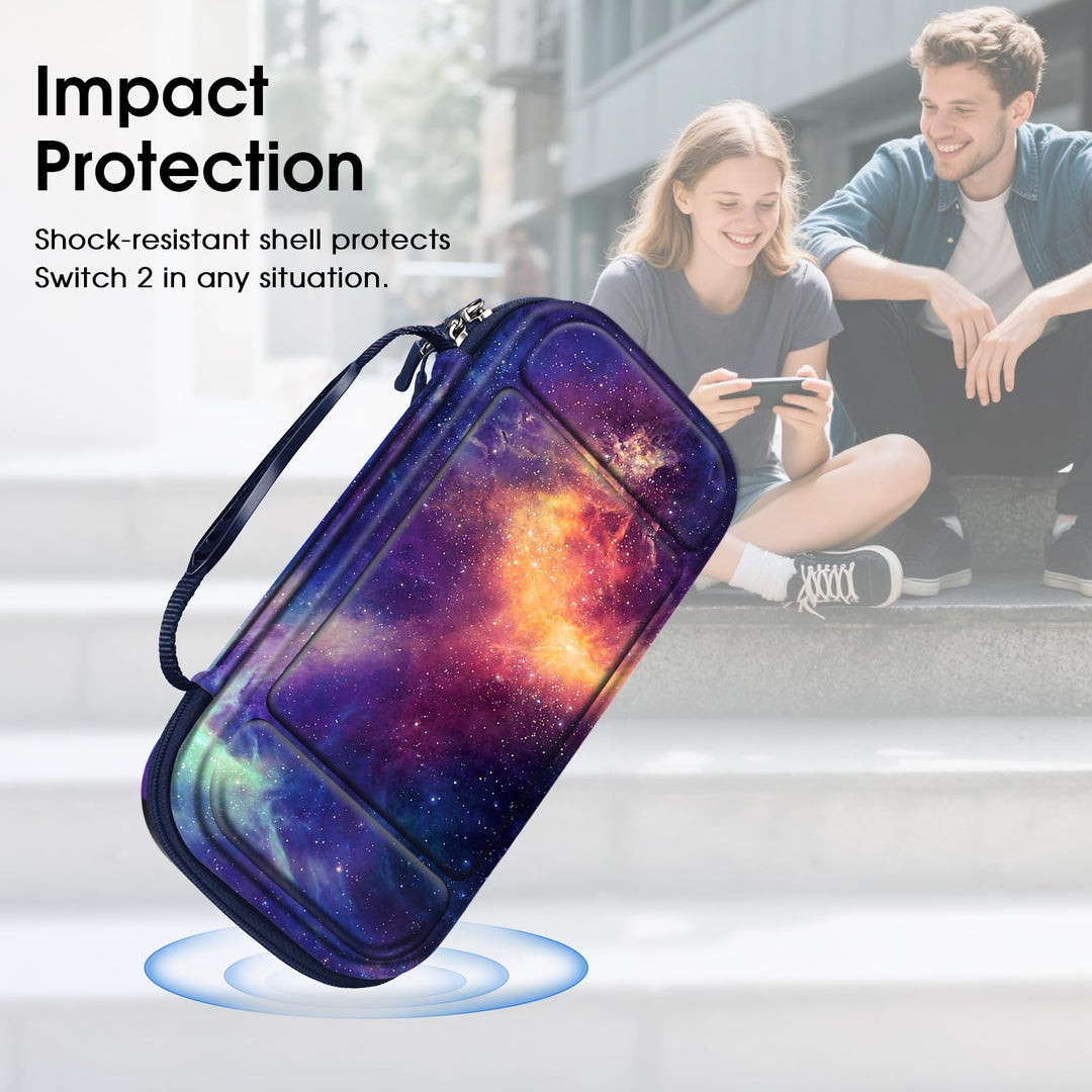 Slim Travel Carrying Case For Switch 2 (2025) Game Consoles, Shockproof Hard Protective Game Accessories Storage Bag For NS 2