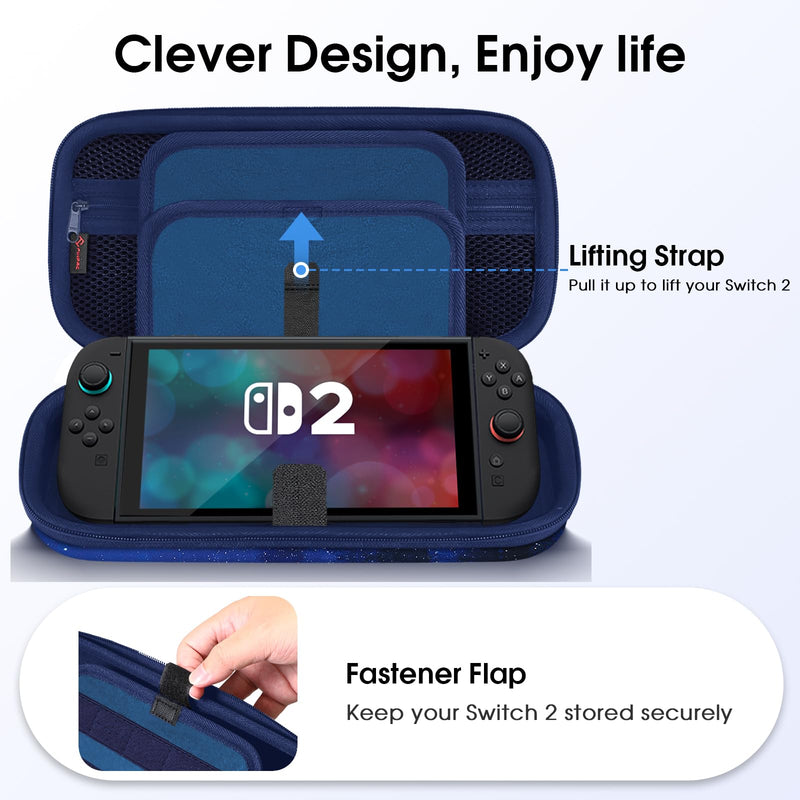 HardShell Carrying Case for Nintendo Switch 2 (2025), Game Console Portable Travel Bag | Fintie