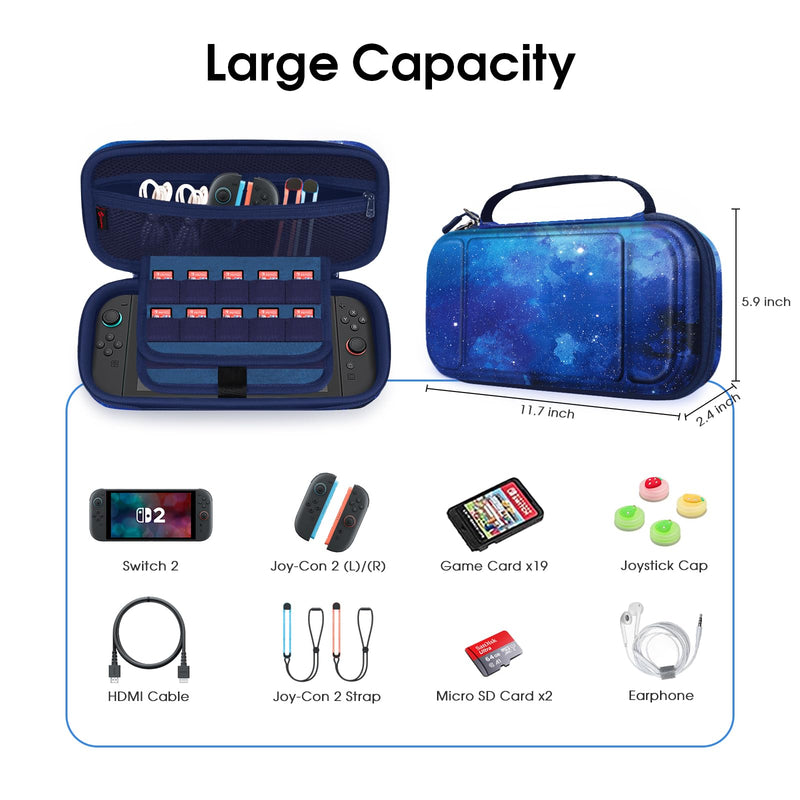 HardShell Carrying Case for Nintendo Switch 2 (2025), Game Console Portable Travel Bag | Fintie