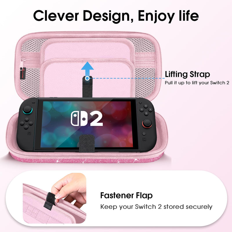 HardShell Carrying Case for Nintendo Switch 2 (2025), Game Console Portable Travel Bag | Fintie