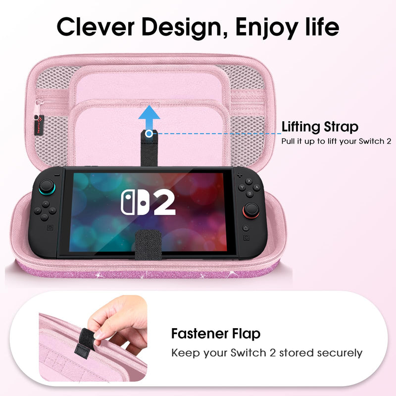 HardShell Carrying Case for Nintendo Switch 2 (2025), Game Console Portable Travel Bag | Fintie