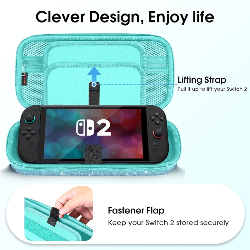 HardShell Carrying Case for Nintendo Switch 2 (2025), Game Console Portable Travel Bag | Fintie