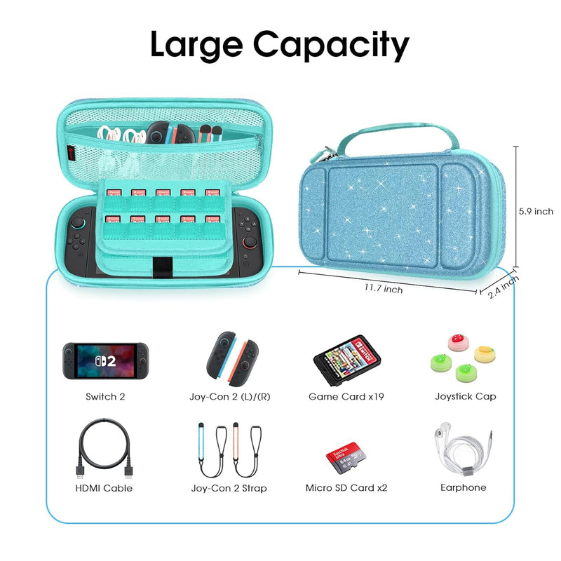 HardShell Carrying Case for Nintendo Switch 2 (2025), Game Console Portable Travel Bag | Fintie