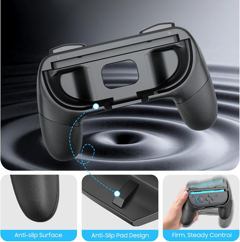 Joy-Con Controller Hand Grips for Nintendo Switch 2 (2025), Ergonomic Design, Wear-Resistant Comfort Handle Holders  | Fintie