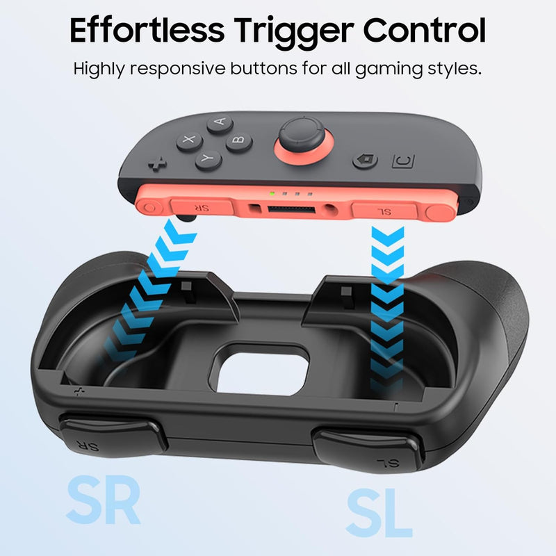 Joy-Con Controller Hand Grips for Nintendo Switch 2 (2025), Ergonomic Design, Wear-Resistant Comfort Handle Holders  | Fintie