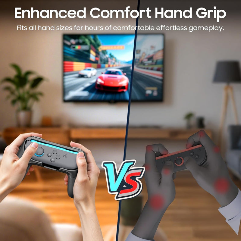 Joy-Con Controller Hand Grips for Nintendo Switch 2 (2025), Ergonomic Design, Wear-Resistant Comfort Handle Holders  | Fintie