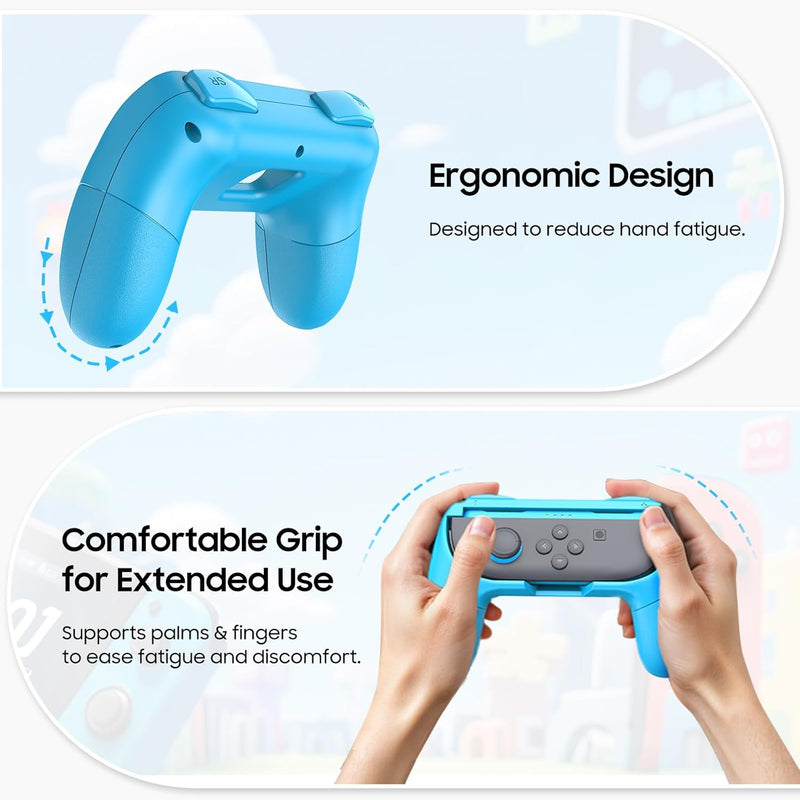 Joy-Con Controller Hand Grips for Nintendo Switch 2 (2025), Ergonomic Design, Wear-Resistant Comfort Handle Holders  | Fintie