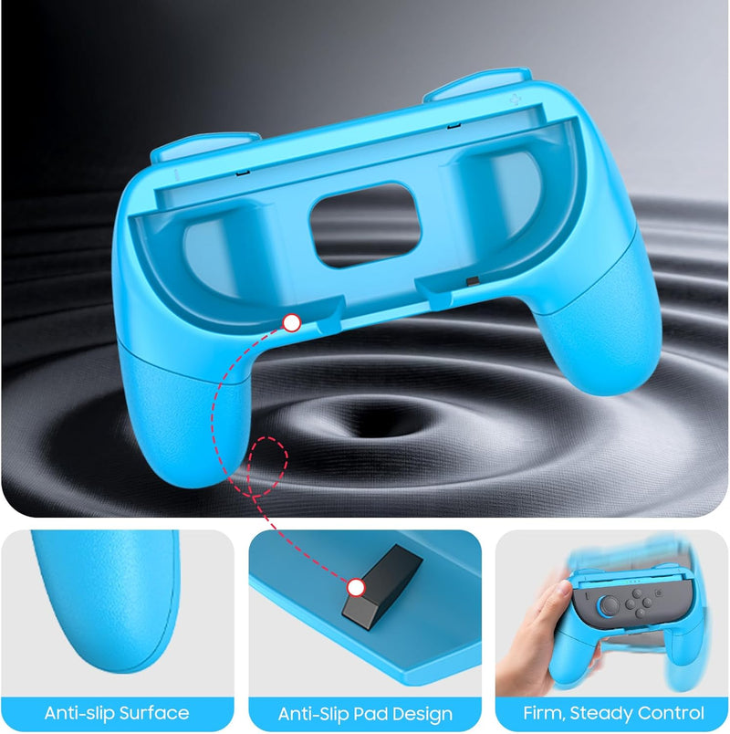 Joy-Con Controller Hand Grips for Nintendo Switch 2 (2025), Ergonomic Design, Wear-Resistant Comfort Handle Holders  | Fintie