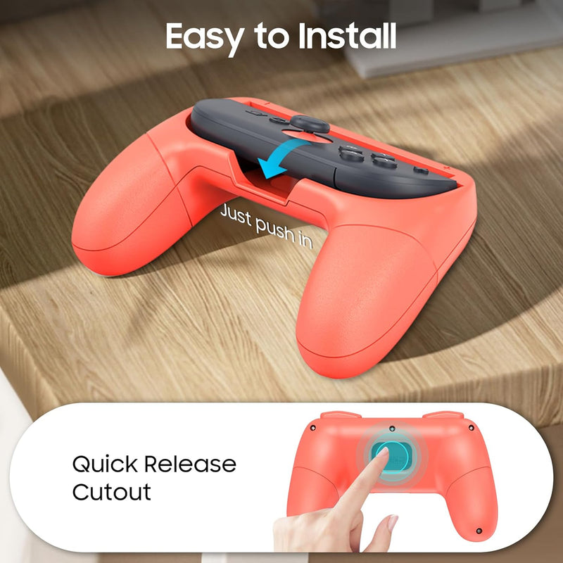 Joy-Con Controller Hand Grips for Nintendo Switch 2 (2025), Ergonomic Design, Wear-Resistant Comfort Handle Holders  | Fintie