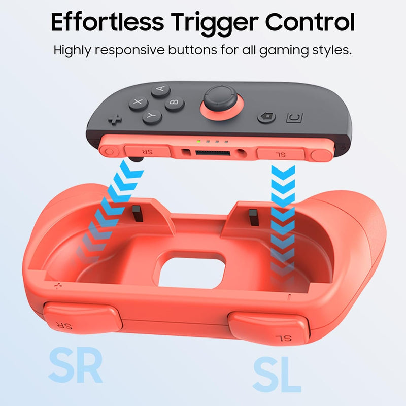 Joy-Con Controller Hand Grips for Nintendo Switch 2 (2025), Ergonomic Design, Wear-Resistant Comfort Handle Holders  | Fintie