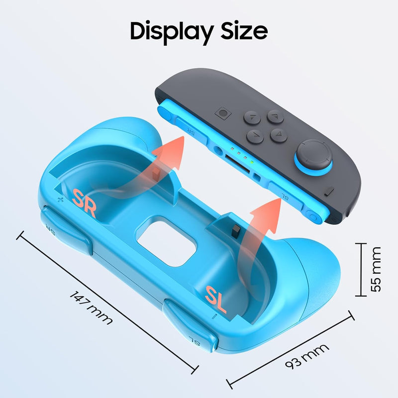 Joy-Con Controller Hand Grips for Nintendo Switch 2 (2025), Ergonomic Design, Wear-Resistant Comfort Handle Holders  | Fintie