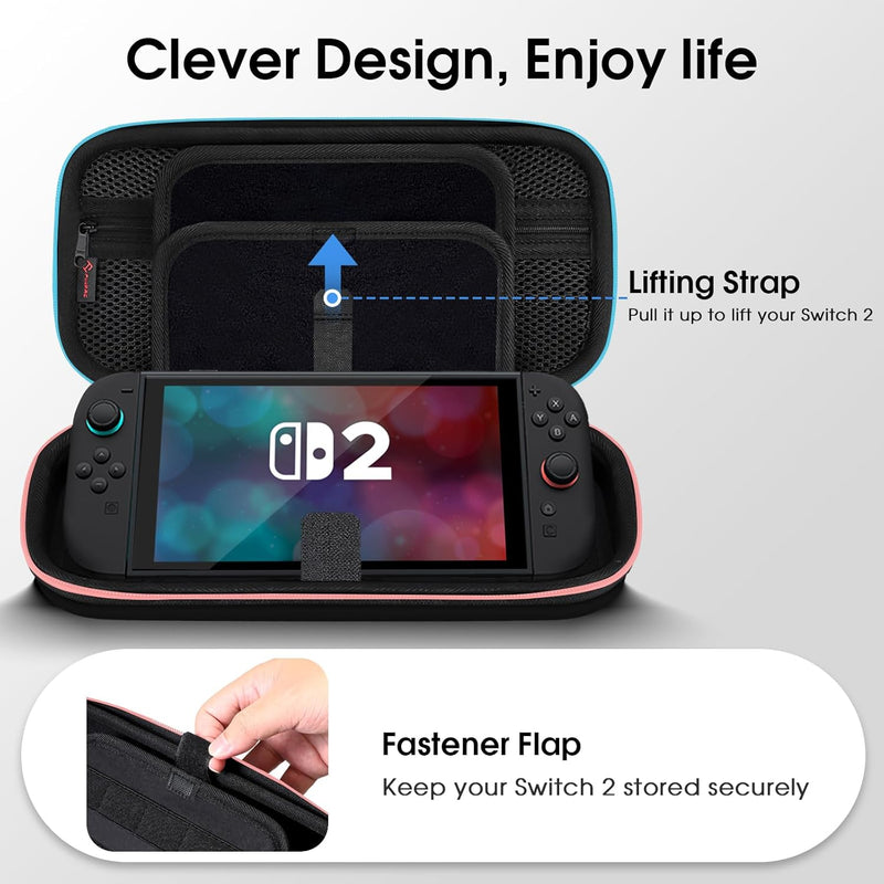 HardShell Carrying Case for Nintendo Switch 2 (2025), Game Console Portable Travel Bag | Fintie