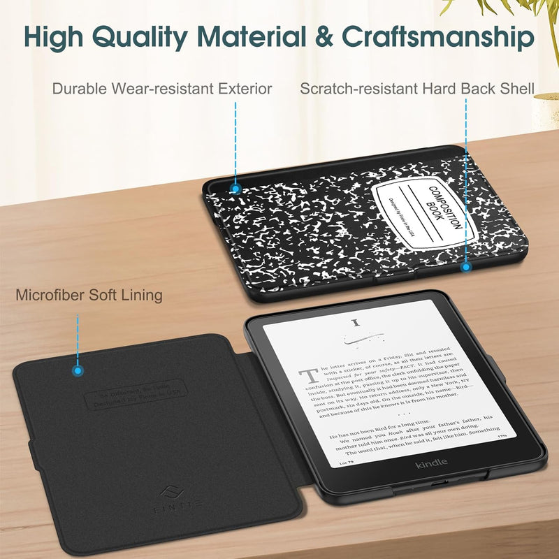 Kindle Paperwhite 7-Inch (12th Gen, 2024)/Kindle Colorsoft 2024 Slim PU Leather Case | Fintie