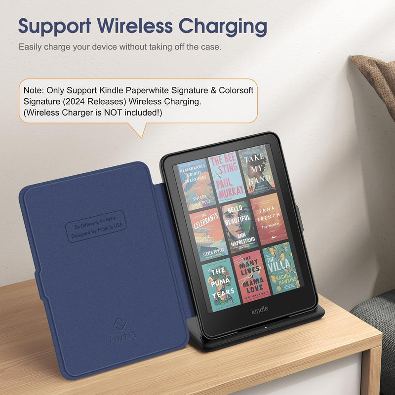 Kindle Paperwhite 7-Inch (12th Gen, 2024)/Kindle Colorsoft 2024 Slim PU Leather Case | Fintie
