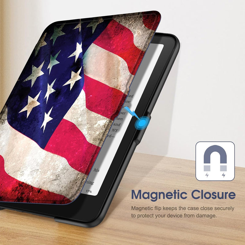 Kindle Paperwhite 7-Inch (12th Gen, 2024)/Kindle Colorsoft 2024 Slim PU Leather Case | Fintie