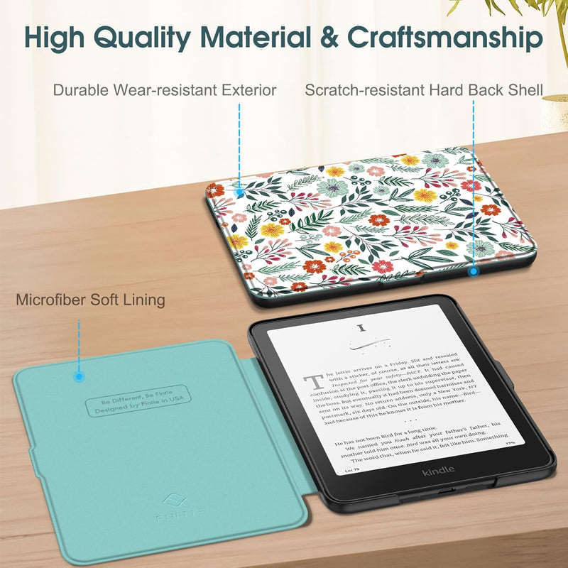 Kindle Paperwhite 7-Inch (12th Gen, 2024)/Kindle Colorsoft 2024 Slim PU Leather Case | Fintie