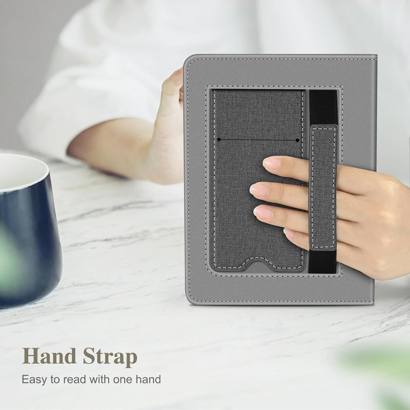 Kindle Paperwhite/Kindle Colorsoft 7" (12th Gen, 2024) Vegan Leather Sleeve Case with Stand and Handstrap | Fintie